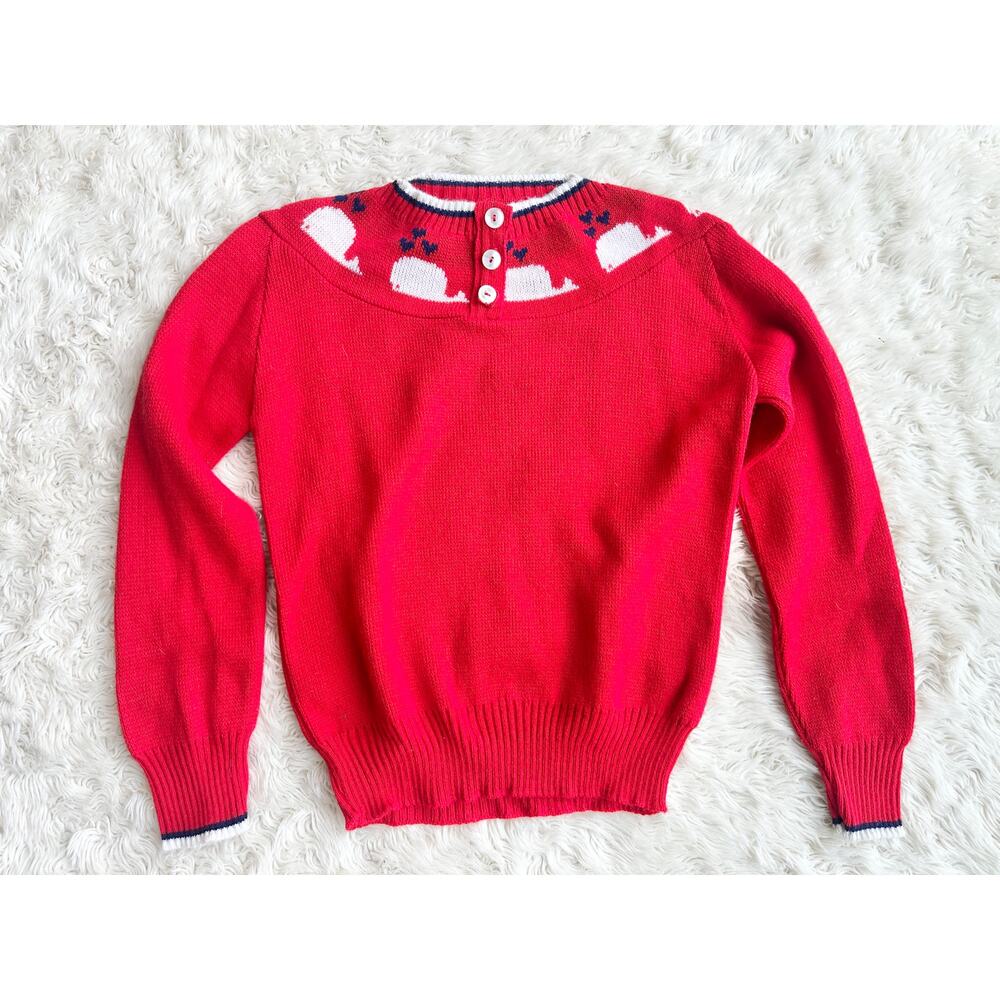 Vintage 70s 80s Kids Whale Sweater